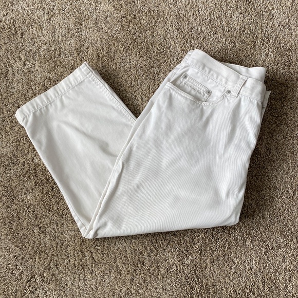 Lauren Jeans Co. Ralph Lauren Cream Capri Jeans 10